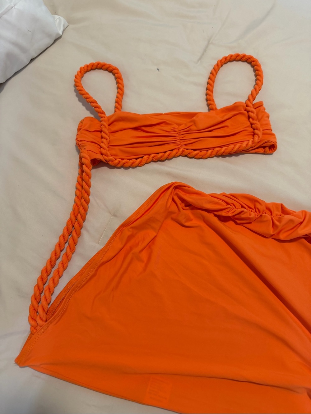 Bright Orange Rope-strap Bikini Set - Picture 2 of 3